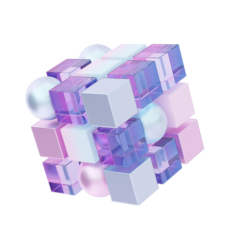 a futuristic purple cube